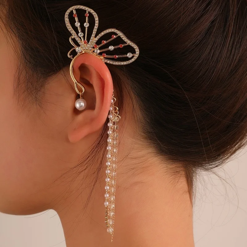 New Crystal Tassel Butterfly Ear Clip on Earrings for Women Girls Fairy Ear Cuff Long Earring Without Piercing Aesthetic Jewelry
New Crystal Tassel Butterfly Ear Clip on Earrings for Women Girls Fairy Ear Cuff Long Earring Without Piercing Aesthetic Jewelry