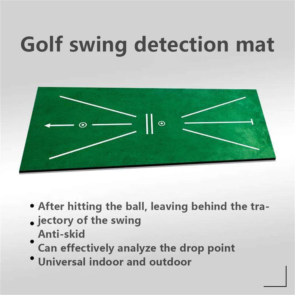 

Golf Training Mat Swing Detection Batting Hitting Practice Position Marks Ground Rug Aid Pad Sport Home Backyard