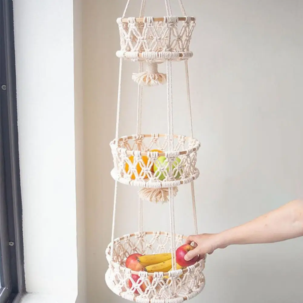 Hanging Basket Exquisite Hollow Woven Cotton Rope Handmade Storage Flowerpot Net Plant Hanger for Home
Hanging Basket Exquisite Hollow Woven Cotton Rope Handmade Storage Flowerpot Net Plant Hanger for Home