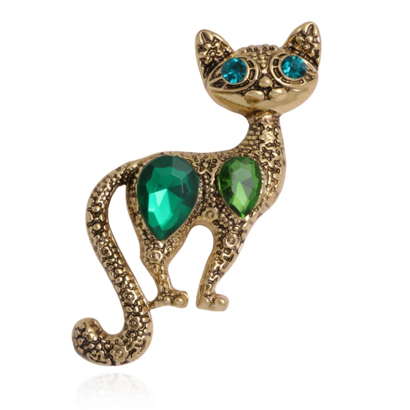 Vintage Crystal Cat Brooches Lapel Pin Animal Badges Fashion Corsage Dress Suit Collar Pins for Women Men Jewelry Accessories
Vintage Crystal Cat Brooches Lapel Pin Animal Badges Fashion Corsage Dress Suit Collar Pins for Women Men Jewelry Accessories