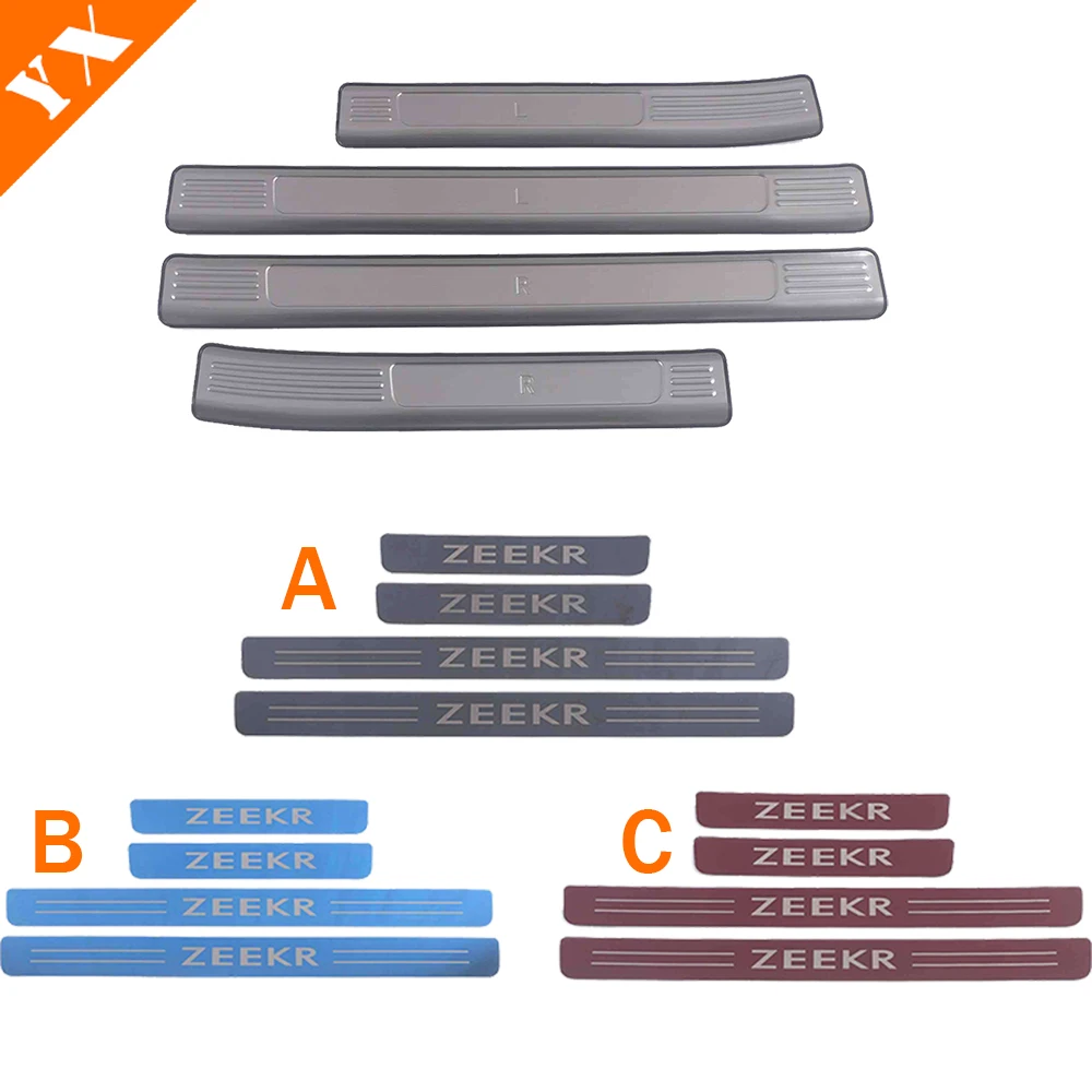 Черная Нержавеющая Накладка на порог автомобиля, защитные накладки на пороги для Geely Zeekr 001, аксессуары 2021-2024, защитная накладка, Стайлинг 
Черная Нержавеющая Накладка на порог автомобиля, защитные накладки на пороги для Geely Zeekr 001, аксессуары 2021-2024, защитная накладка, Стайлинг
