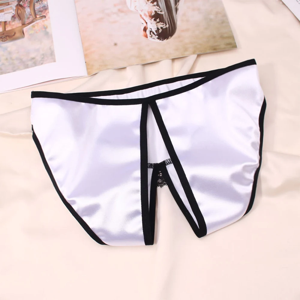 Lace Women Silk Satin Crotchless Thong G-string Open Crotch Panties Lingerie Comfort Underwear Skin-friendly Briefs
Lace Women Silk Satin Crotchless Thong G-string Open Crotch Panties Lingerie Comfort Underwear Skin-friendly Briefs