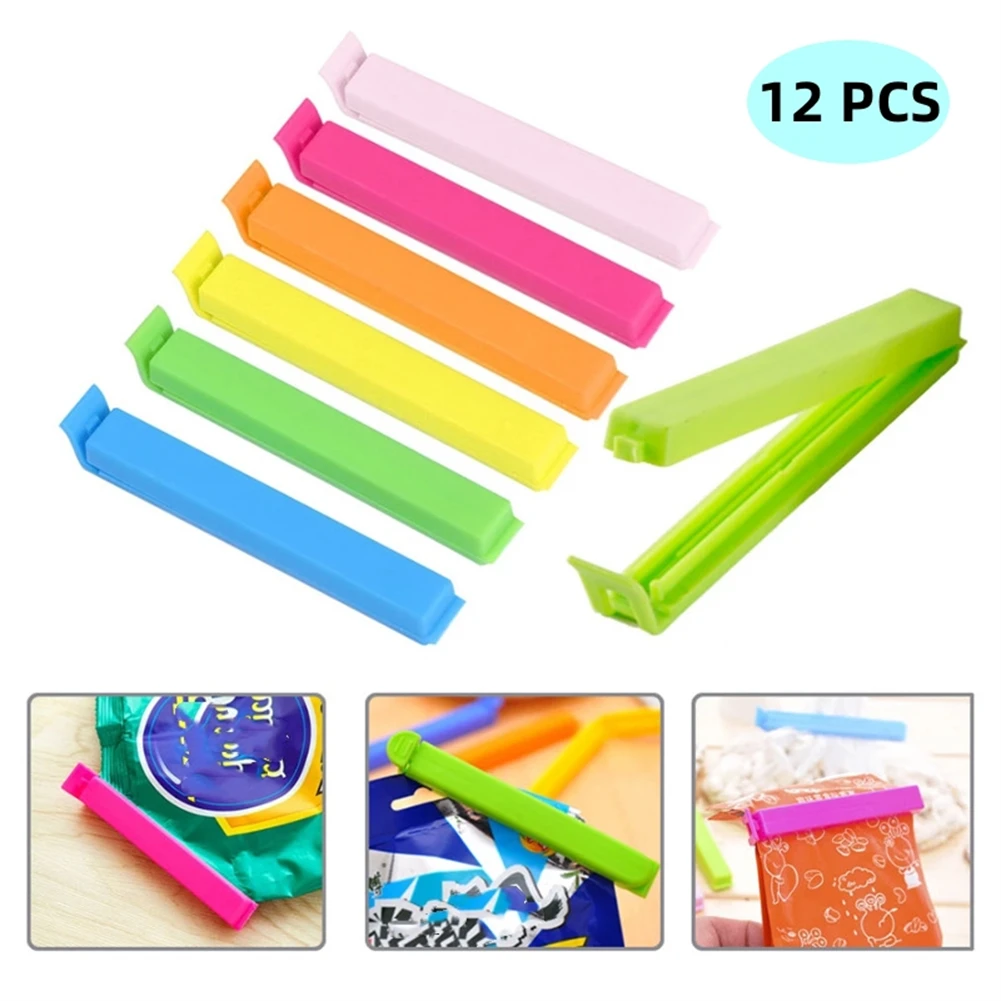 12pcs Sealing Clip Storage Food Snack Sealing Bag Clips Sealer Clamp Plastic Tool Food Preservation Kitchen Accessories
12pcs Sealing Clip Storage Food Snack Sealing Bag Clips Sealer Clamp Plastic Tool Food Preservation Kitchen Accessories