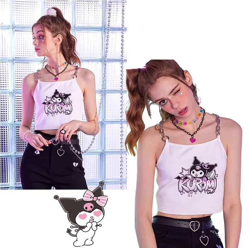 Kawaii Kuromi Suspenders Unifree Metal Chain Suspenders Short Pure Desire Top Hot Girl Cropped Vest Sanrio Vest Girl Summer Gift
Kawaii Kuromi Suspenders Unifree Metal Chain Suspenders Short Pure Desire Top Hot Girl Cropped Vest Sanrio Vest Girl Summer Gift