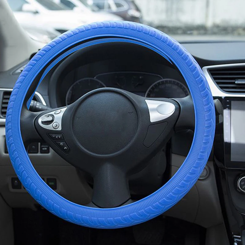 Car Steering Wheel Cover Car Silicone Great Grip Anti-Slip Steering Cover for Diameter 36-38cm/13-15inch Universal Steering Wrap
Car Steering Wheel Cover Car Silicone Great Grip Anti-Slip Steering Cover for Diameter 36-38cm/13-15inch Universal Steering Wrap
