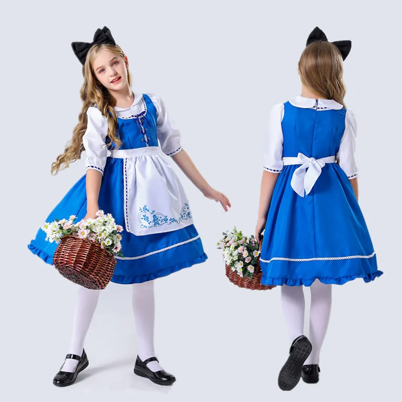 New Fairy Tale Children's Maid Dress Girl Princess Skirt Blue Pastoral Stage Performance Dress
New Fairy Tale Children's Maid Dress Girl Princess Skirt Blue Pastoral Stage Performance Dress