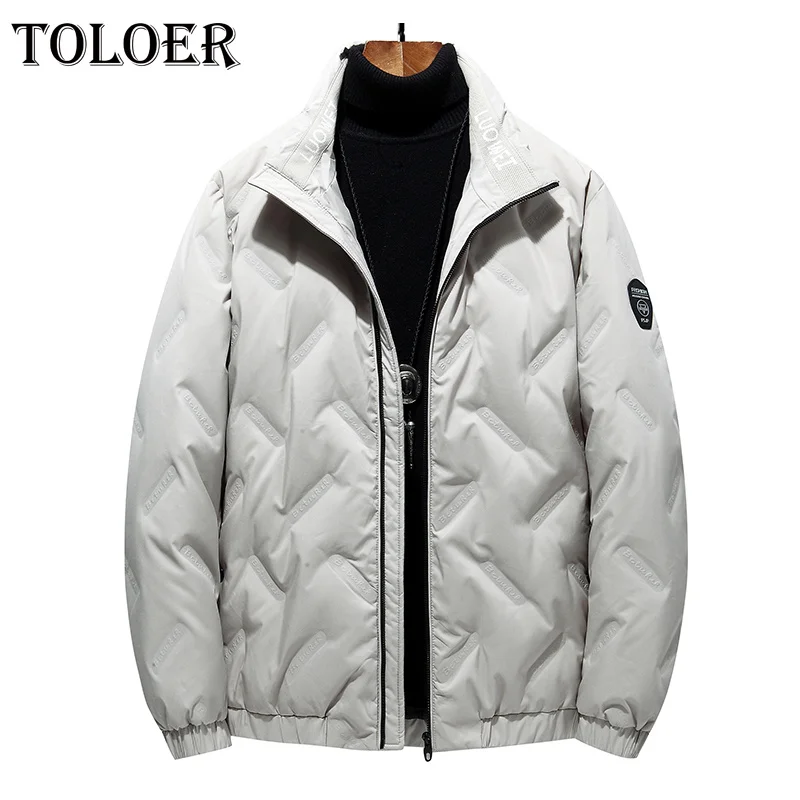 Men's Windproof Jackets Winter Down Jacket Solid Color Parkas Fashion Thick Warm White Duck Down Coats Male Zipper Outerwear New
Men's Windproof Jackets Winter Down Jacket Solid Color Parkas Fashion Thick Warm White Duck Down Coats Male Zipper Outerwear New