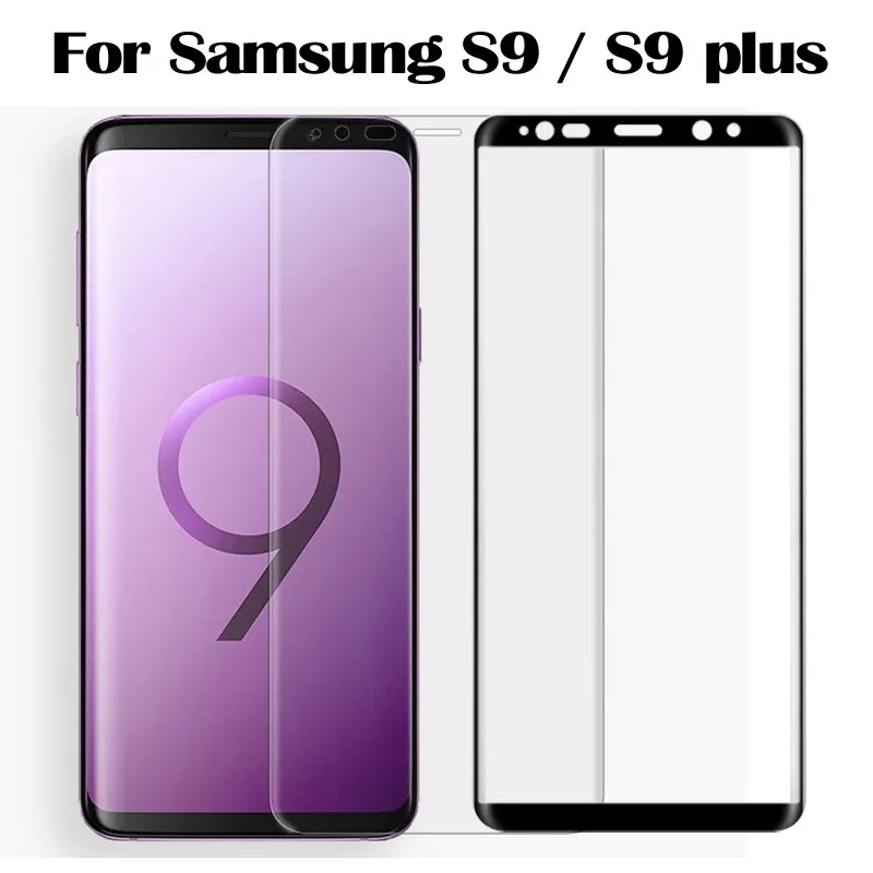 6D Full Curved Tempered Glass Case for Samsung Galaxy S9 Plus S8 Screen Protector Protect Film | Мобильные телефоны и