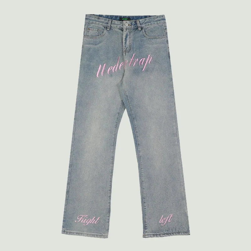 Distressed Casual Jeans Mens Fashion Letter Embroidery Denim Pants Male Hip Hop Streetwear Harajuku Loose Straight-leg Trousers
Distressed Casual Jeans Mens Fashion Letter Embroidery Denim Pants Male Hip Hop Streetwear Harajuku Loose Straight-leg Trousers