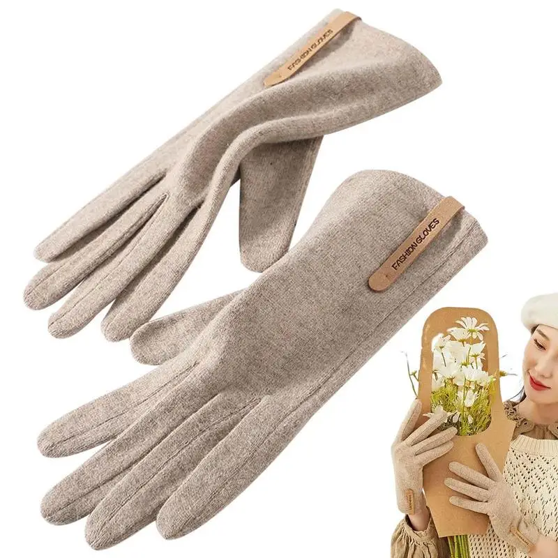 

Winter Touchscreen Gloves For Women Warm Fleece Lined Gloves Elastic Cuff Winter Texting Gloves Cold Weather Warm Gloves Suit