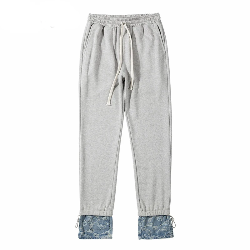 Urban Streetwear Patchwork Joggers Pants Cashew Flower Denim Terry Drawstring Sweatpants for Men Fashionable Streetwear Joggers
Urban Streetwear Patchwork Joggers Pants Cashew Flower Denim Terry Drawstring Sweatpants for Men Fashionable Streetwear Joggers