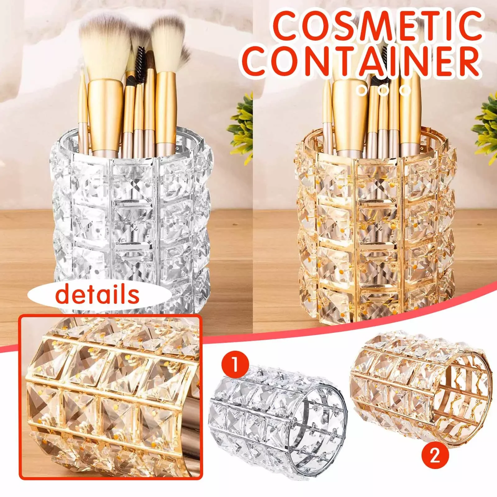 Nordic Crystal Amber Makeup Pen Storage Basket European Style Cosmetic Brush Storage Bottle Holder Organizer Bottles Wholesale
Nordic Crystal Amber Makeup Pen Storage Basket European Style Cosmetic Brush Storage Bottle Holder Organizer Bottles Wholesale