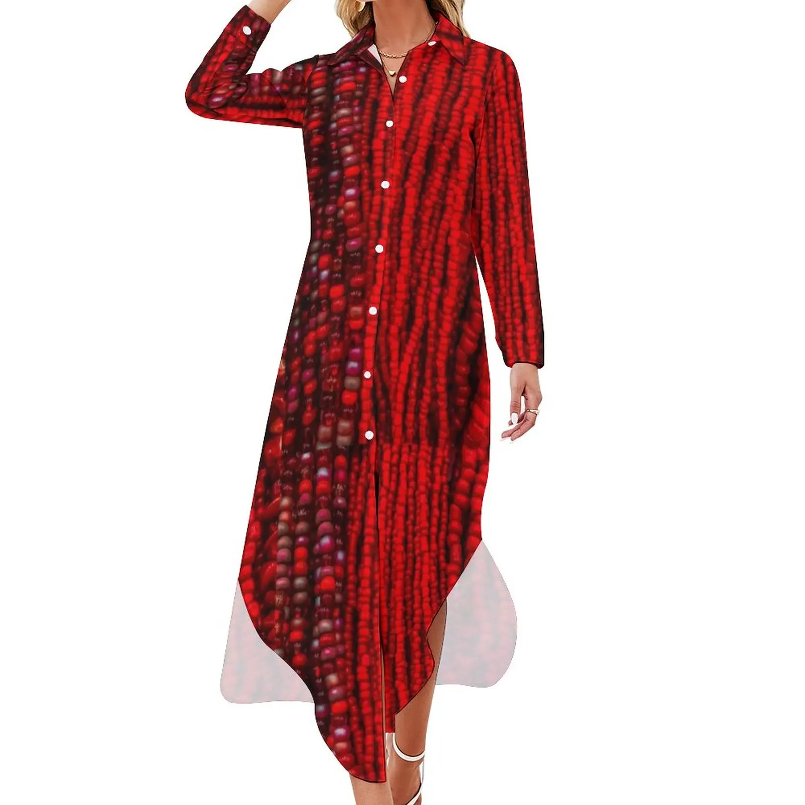 Red Beads Print Casual Dress Modern Art Aesthetic Dresses Sexy V Neck Kawaii Chiffon Dress Long Sleeve Vestidos Big Size 5XL 6XL
Red Beads Print Casual Dress Modern Art Aesthetic Dresses Sexy V Neck Kawaii Chiffon Dress Long Sleeve Vestidos Big Size 5XL 6XL