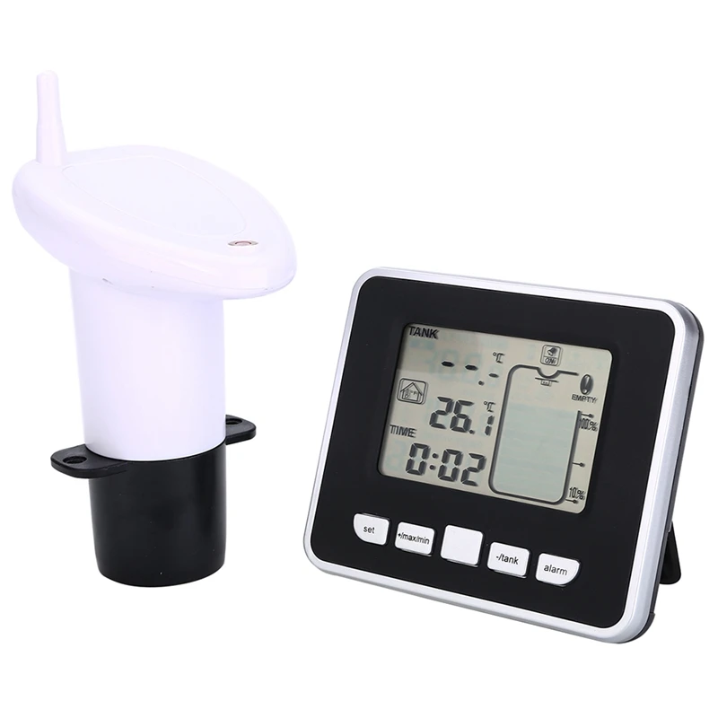 Water Tank Level Meter Temperature Sensor Low Battery Liquid Depth Indicator Time Alarm Transmitter Measuring Tools
Water Tank Level Meter Temperature Sensor Low Battery Liquid Depth Indicator Time Alarm Transmitter Measuring Tools