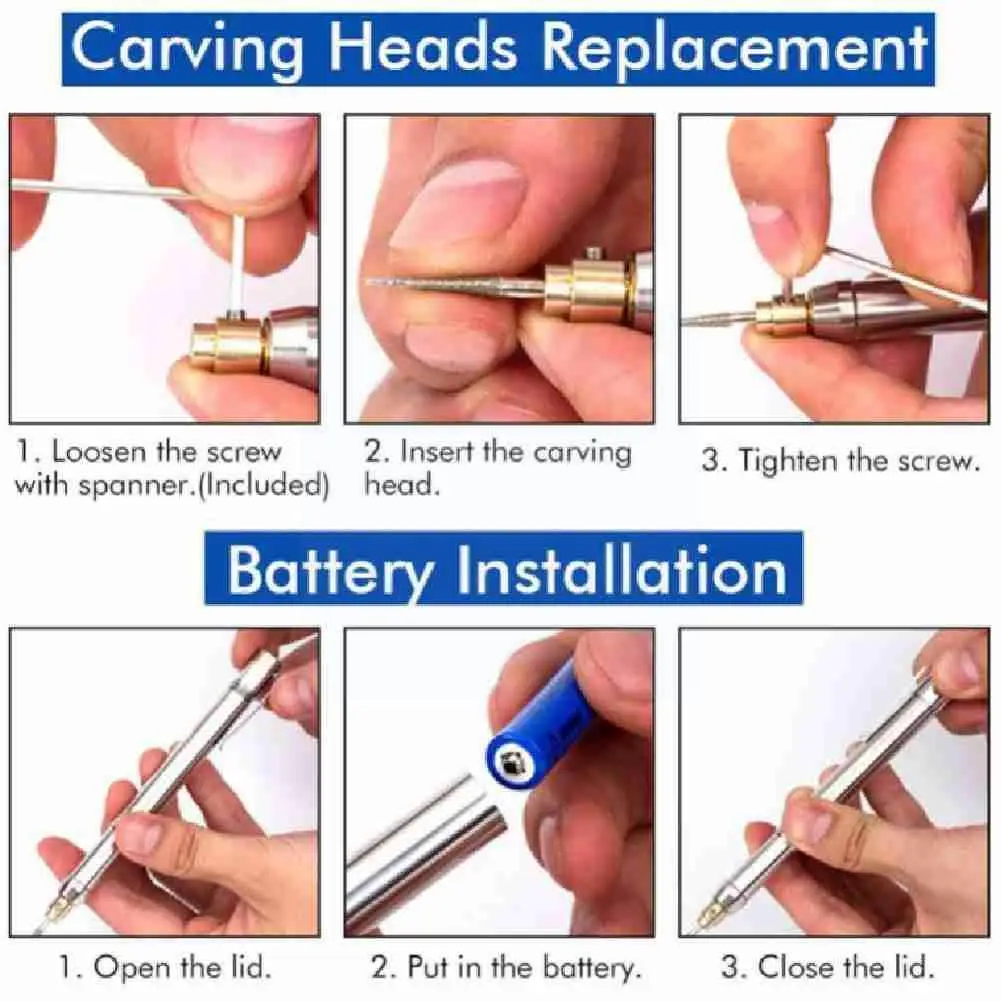 Mini Cordless Electric Engraving Pen, 60w 33000rpm Diy Polisher, Sander, Tools Manual Polishing Grinder, Engraving S1g9
Mini Cordless Electric Engraving Pen, 60w 33000rpm Diy Polisher, Sander, Tools Manual Polishing Grinder, Engraving S1g9