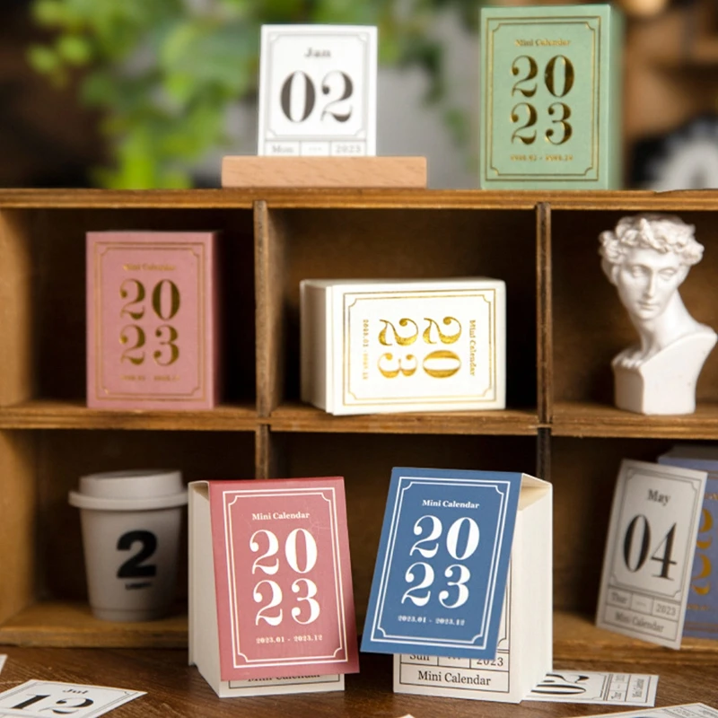 365 days Mini Bronzing Desktop Calendar Table Calendar Memo Planner Scrapbooking Decor Material Papers Office Stationery
365 days Mini Bronzing Desktop Calendar Table Calendar Memo Planner Scrapbooking Decor Material Papers Office Stationery