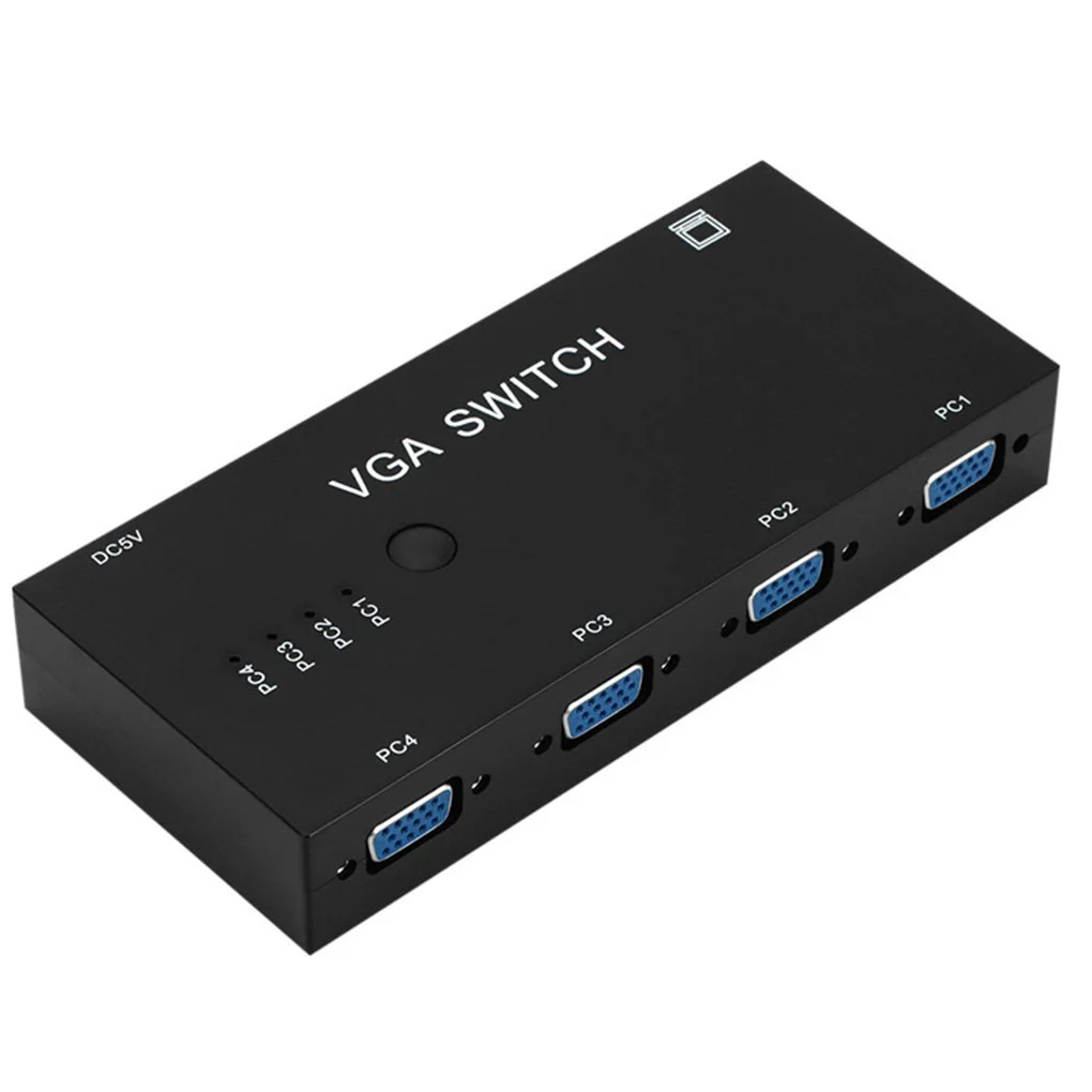 Коммутатор VGA 4 в 1 выключатель для видеосигнала HD усилитель сигнала разветвитель