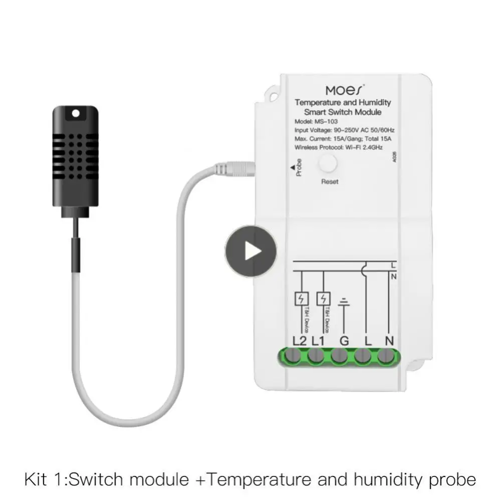 Умный Многофункциональный модуль переключения температуры и влажности, совместим с приложением Tuya, Wi-Fi, умный датчик 
Умный Многофункциональный модуль переключения температуры и влажности, совместим с приложением Tuya, Wi-Fi, умный датчик