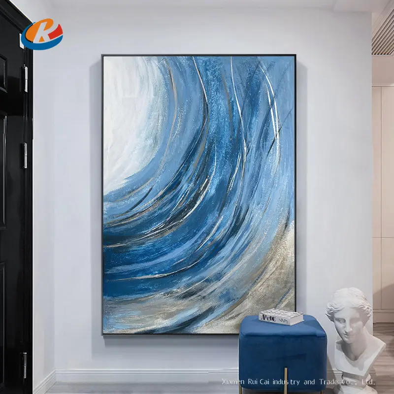 Handmade Blue Oil Painting Texture On Canvas Living Room Restaurant Corridor Luxury Decorative Wall Art Hanging Mural Frameless
Handmade Blue Oil Painting Texture On Canvas Living Room Restaurant Corridor Luxury Decorative Wall Art Hanging Mural Frameless
