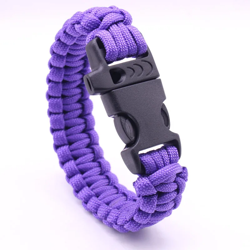 

2023 Emergency Rescue Bracelet with Whistle Paracord Survival Bracelet Tactical Climbing Rope Outdoor Parachute Cord Accessories