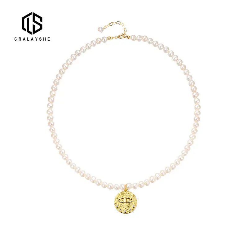 Evil Eye Necklace Natural Freshwater Pearl Necklace Collarbone Chain Premium Feel Coin Pendant Necklace Gift for Girlfriend
Evil Eye Necklace Natural Freshwater Pearl Necklace Collarbone Chain Premium Feel Coin Pendant Necklace Gift for Girlfriend
