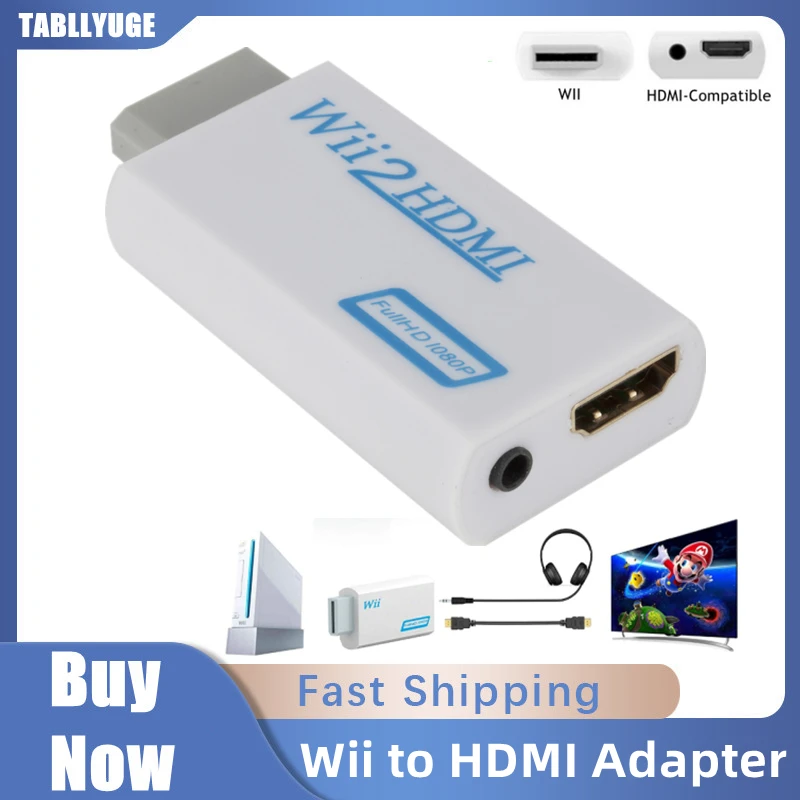 Wii to HDMI-compatible TV Converter Full HD 1080P Game Adapter Wii2HD Video Audio Converter For TV Monitor Projector Laptop
Wii to HDMI-compatible TV Converter Full HD 1080P Game Adapter Wii2HD Video Audio Converter For TV Monitor Projector Laptop