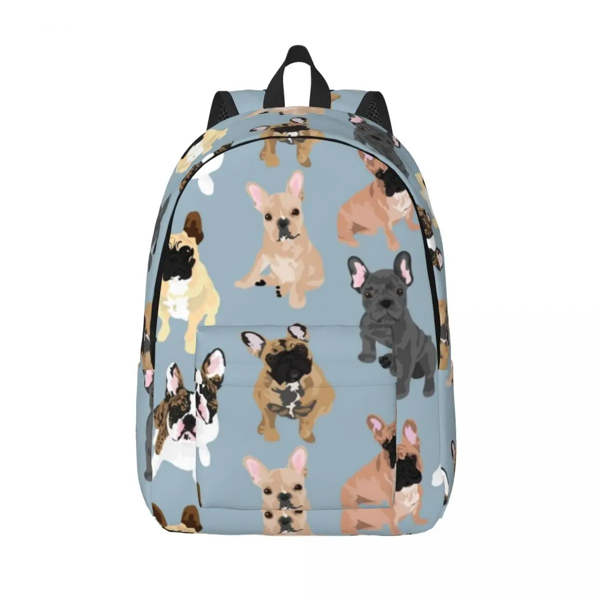 

Frenchie French Bulldog for Teens Student School Bookbag Animal Dog Daypack Middle High College Hiking