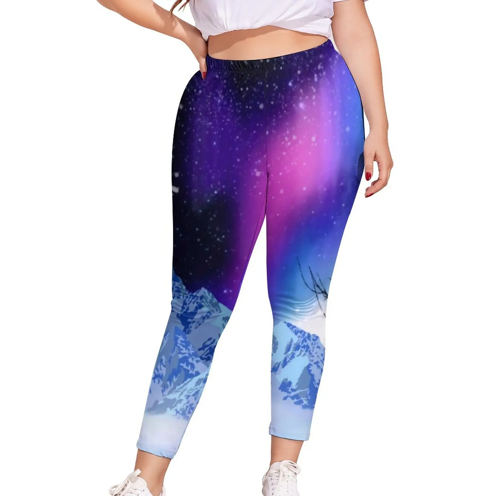 Mountains Northern Lights Leggings Winter Wonderlights Funny Fashion Legging Lady Street High Rise Pants
Mountains Northern Lights Leggings Winter Wonderlights Funny Fashion Legging Lady Street High Rise Pants