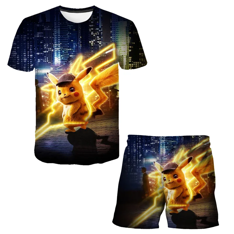 Summer Kids Pokemon Tshirts Sets Baby Boys Clothes 3d Printing Pants 2pcs Kids Harajuku Cartoon Clothes 4-14 Years 2022 New
Summer Kids Pokemon Tshirts Sets Baby Boys Clothes 3d Printing Pants 2pcs Kids Harajuku Cartoon Clothes 4-14 Years 2022 New