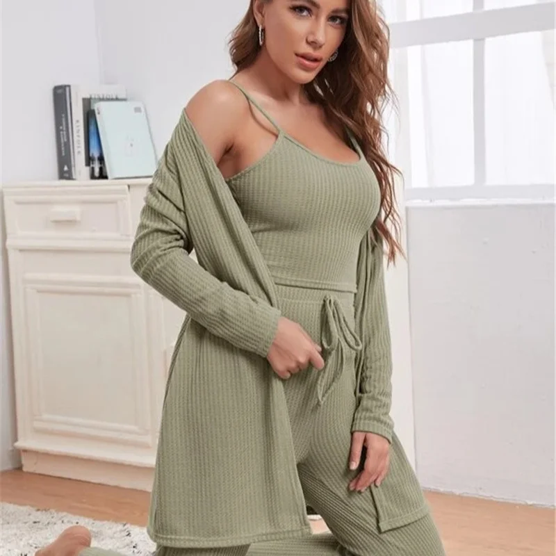 XIZOU Women's Pajamas Set Suit Casual Sleepwear Three Piece Set Suspenders Home Clothes
XIZOU Women's Pajamas Set Suit Casual Sleepwear Three Piece Set Suspenders Home Clothes