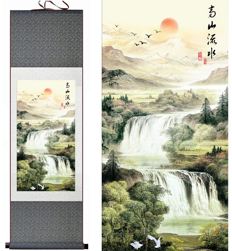 Mountain and River painting Chinese scroll painting landscape art painting home decoration painting
Mountain and River painting Chinese scroll painting landscape art painting home decoration painting