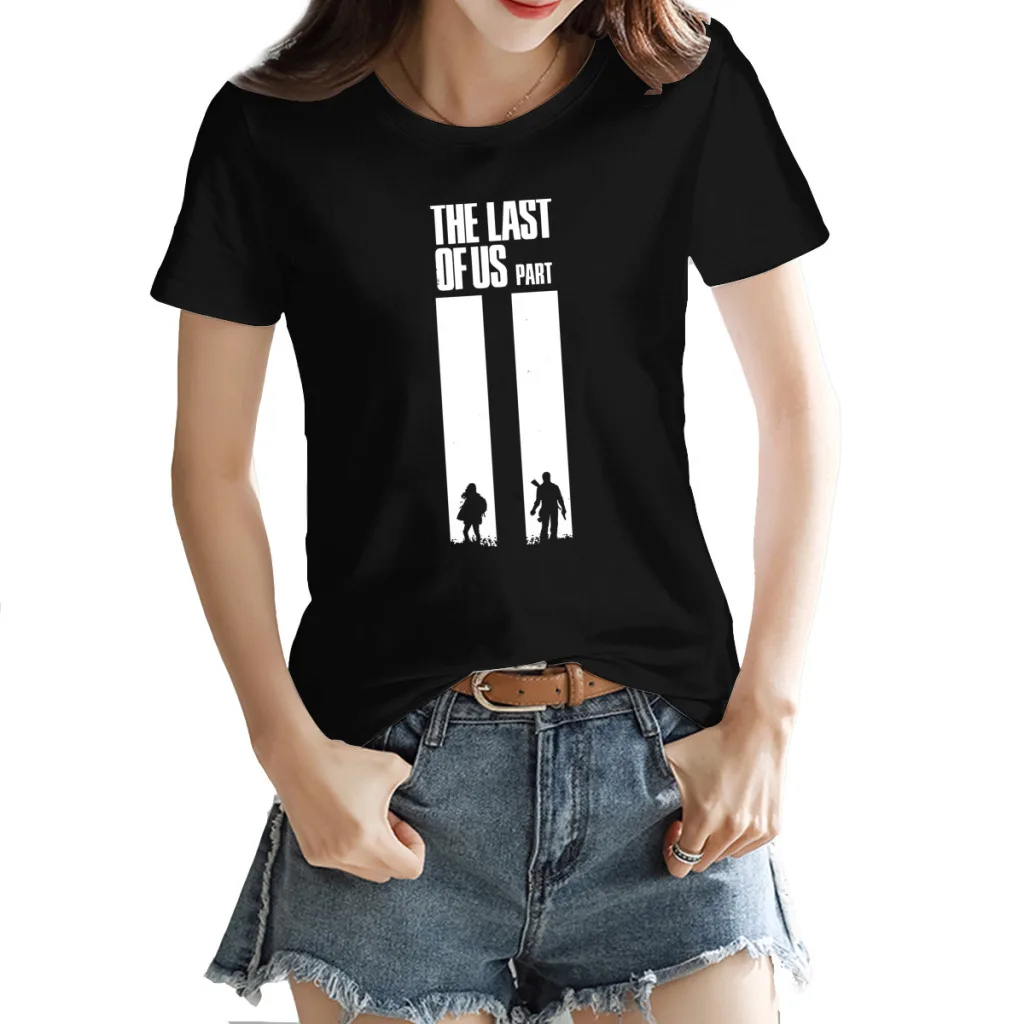 

Women's T-shirt The last of us Part 2 Hipster Round neck Nerdy Harajuku Black Tees Tops European Size