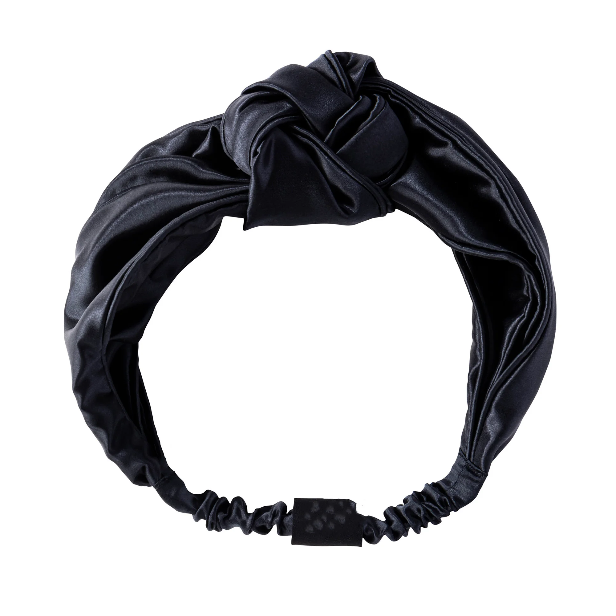 

Pure Silk Knot Headband, Mulberry 22 Momme Silk, Black hair accessories