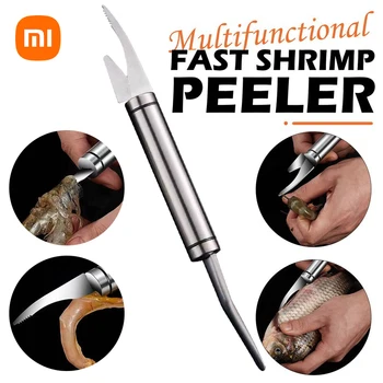 Multifunctional Fast Shrimp Peeler Fish Scale Knife Stainless Steel Shrimp Line Cutter Kitchen Gadgets Scraping Fish Tool