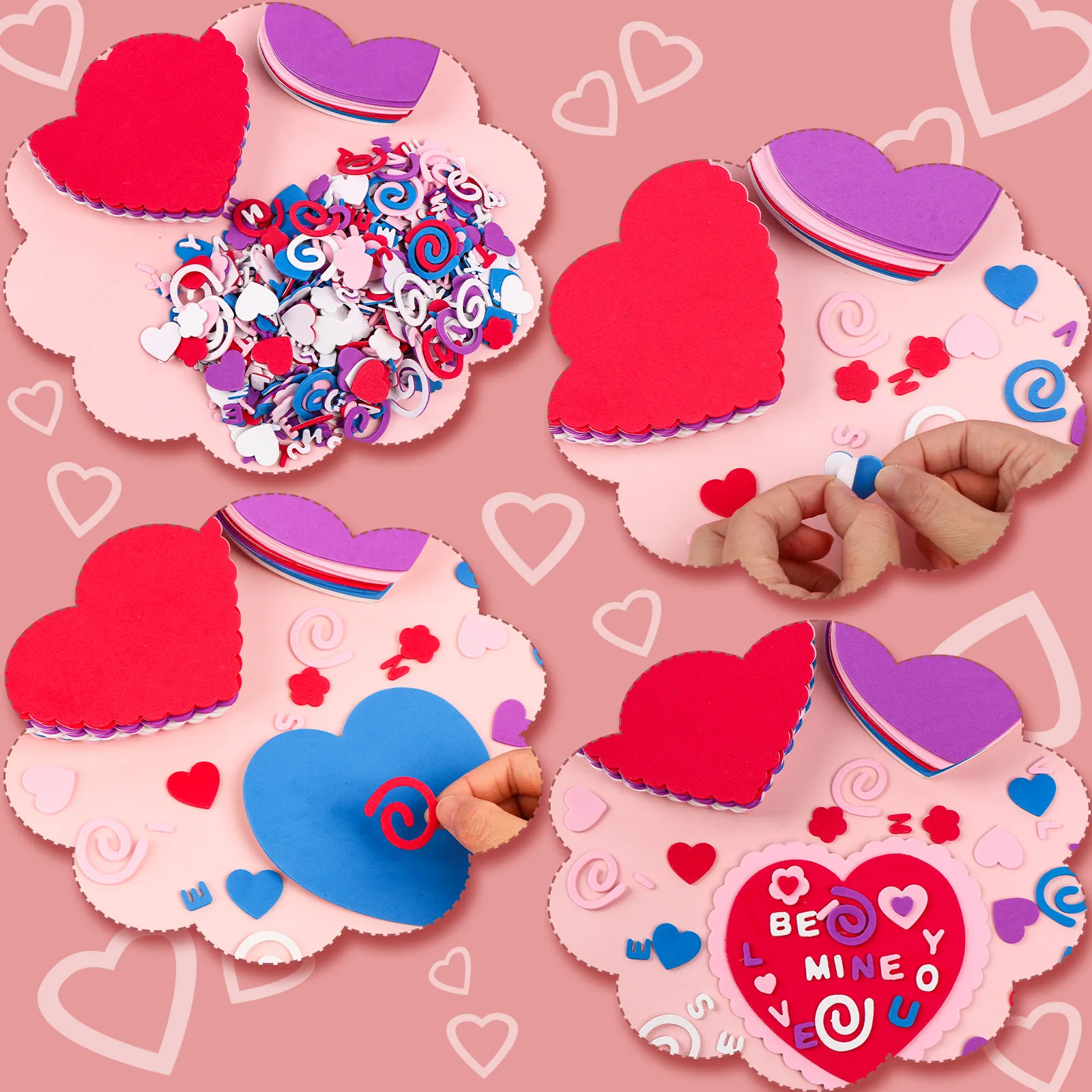 930 Pieces Valentine's Day Heart Foam Stickers DIY Valentines Heart Craft Set Birthday Party Wedding Supplies
930 Pieces Valentine's Day Heart Foam Stickers DIY Valentines Heart Craft Set Birthday Party Wedding Supplies