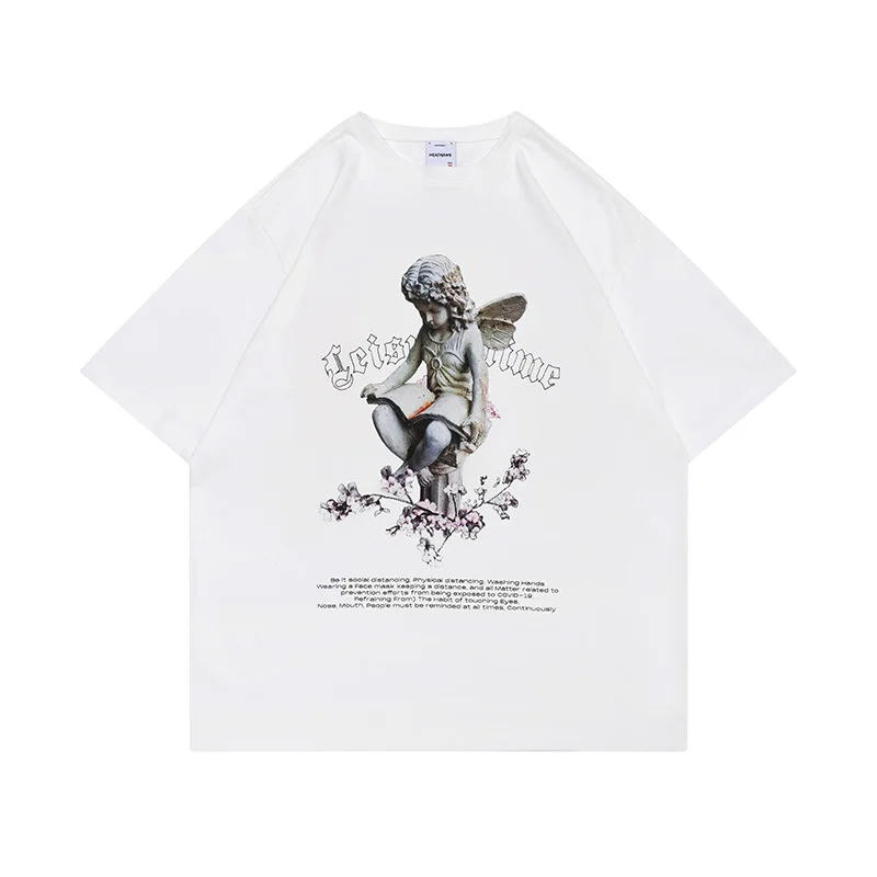 High Street Mens Statue Print Short Sleeve T-shirt Summer Casual Cotton Tee Streetwear Loose Crew Neck Half-Sleeve Men
High Street Mens Statue Print Short Sleeve T-shirt Summer Casual Cotton Tee Streetwear Loose Crew Neck Half-Sleeve Men