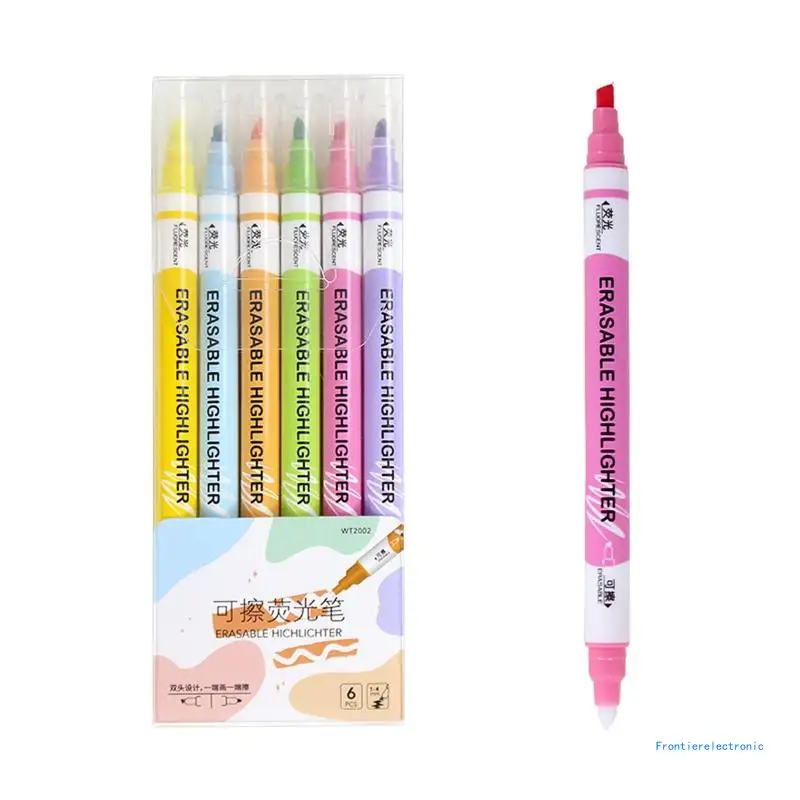 6Pcs Erasable Highlighters Dual-tip Marker Pen for Kid Card Making Coloring Book DropShipping
6Pcs Erasable Highlighters Dual-tip Marker Pen for Kid Card Making Coloring Book DropShipping