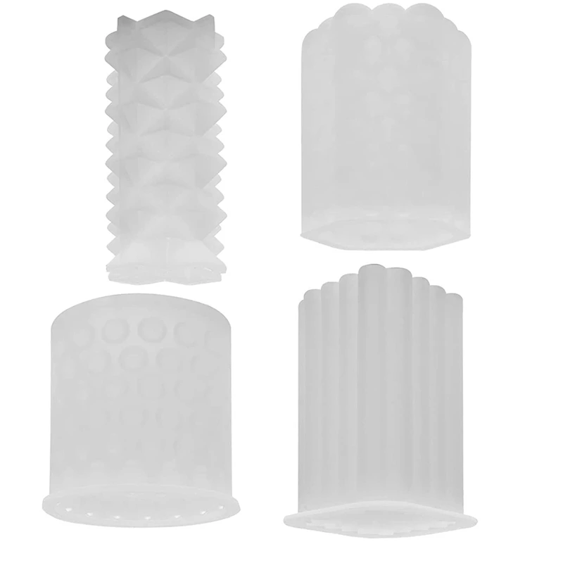 

Silicone Candle Mould, Pack Of 4 Candle Moulds For Casting Set, 3D DIY Candles, Silicone Mould, Candles Moulds
