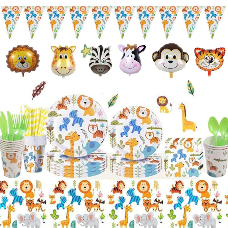 Jungle Birthday Party Animal Disposable Tableware Safari Birthday Party Kid Zoo Monkey Lion Zebra Elephant Wild One Boy Birthday
Jungle Birthday Party Animal Disposable Tableware Safari Birthday Party Kid Zoo Monkey Lion Zebra Elephant Wild One Boy Birthday