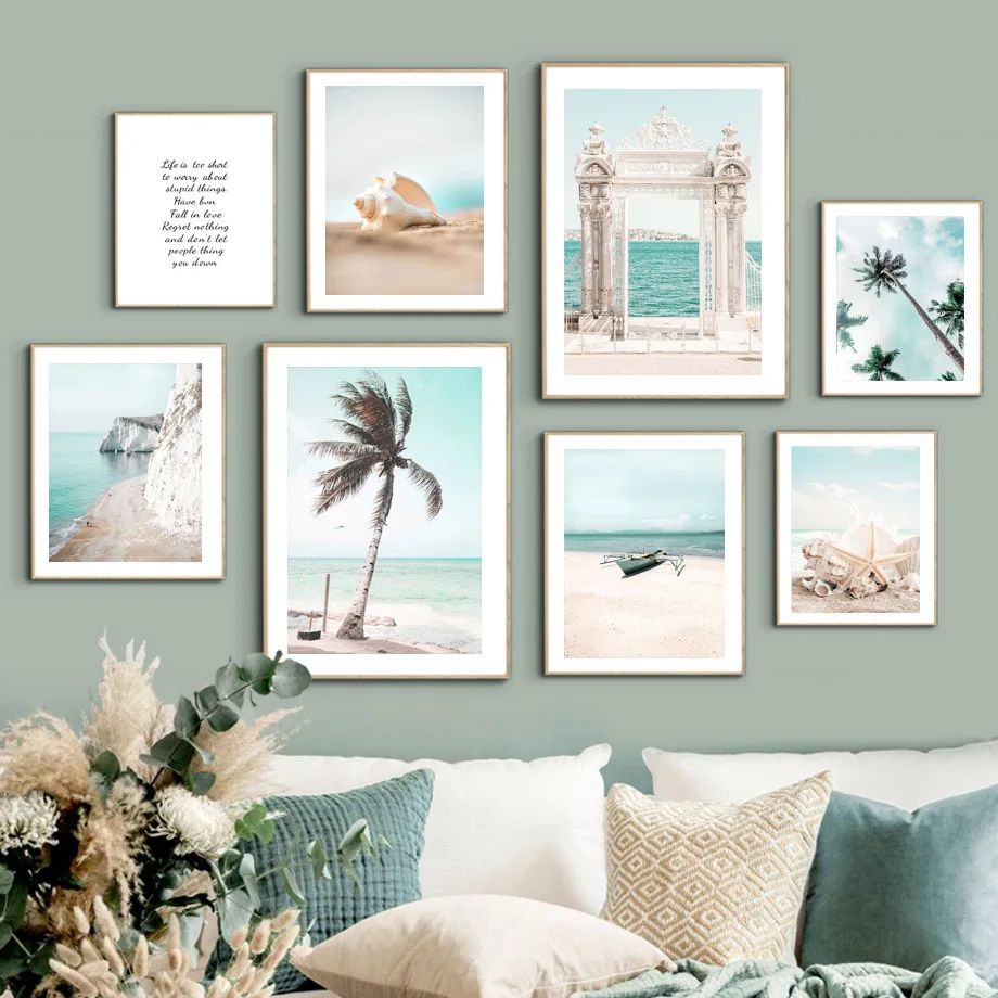 Blue Sky Beige Beach Palm Sea Waves Conch Wall Art Canvas Painting Nordic Posters And Prints Wall Pictures For Living Room Decor
Blue Sky Beige Beach Palm Sea Waves Conch Wall Art Canvas Painting Nordic Posters And Prints Wall Pictures For Living Room Decor