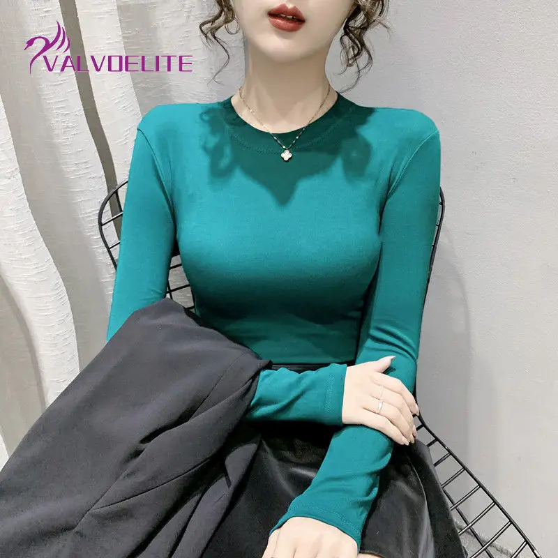 2022 Spring Autumn New Woman Round Neck Long-sleeved T-shirt Slim Fit and Thin All-match Bottoming Shirt Solid Color Tight Top
2022 Spring Autumn New Woman Round Neck Long-sleeved T-shirt Slim Fit and Thin All-match Bottoming Shirt Solid Color Tight Top