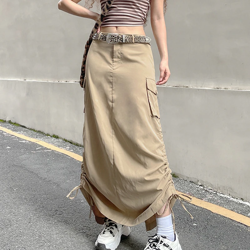 Harajuku Hip Hop Loose Y2K Pocket Cargo Irregular Skirts Drawstring Japanese Vintage High Waist Casual Skirts Female Streetwear
Harajuku Hip Hop Loose Y2K Pocket Cargo Irregular Skirts Drawstring Japanese Vintage High Waist Casual Skirts Female Streetwear