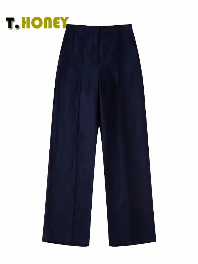 TELLHONEY Women Fashion Solid With Pockets Front Zipper Trousers Female Casual Basic High Waist Loose Long Pants
TELLHONEY Women Fashion Solid With Pockets Front Zipper Trousers Female Casual Basic High Waist Loose Long Pants