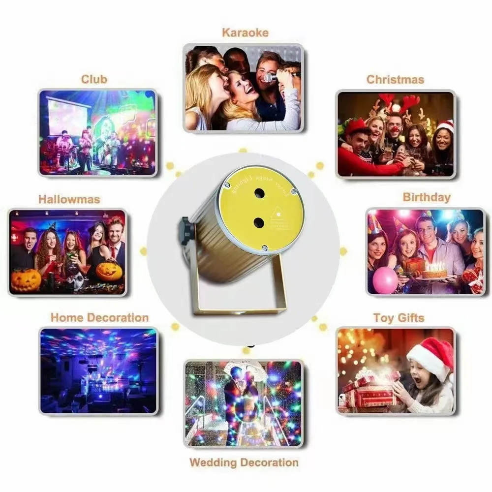 Effect Light Stage Lights Party DJ KTV Holiday Tow Yellow Flash Lamp 36 Modes RGB Laser Light LED Disco Light Projection Lamp
Effect Light Stage Lights Party DJ KTV Holiday Tow Yellow Flash Lamp 36 Modes RGB Laser Light LED Disco Light Projection Lamp