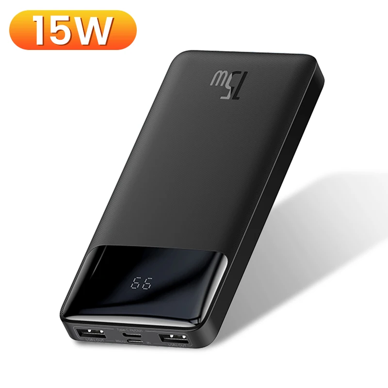 Baseus Power Bank 20000mAh Portable Charger Powerbank 10000 External Battery PD 20W Fast Charging For iPhone 13 Xiaomi PoverBank
Baseus Power Bank 20000mAh Portable Charger Powerbank 10000 External Battery PD 20W Fast Charging For iPhone 13 Xiaomi PoverBank