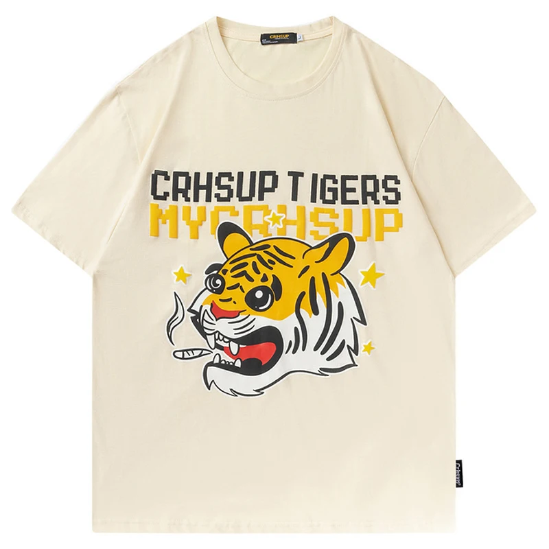 22SS Unisex Short Sleeve 100%Cotton t shirts Mens Tigers Print Tee Shirt Female Oversize O-neck Tops футболка оверсайз
22SS Unisex Short Sleeve 100%Cotton t shirts Mens Tigers Print Tee Shirt Female Oversize O-neck Tops футболка оверсайз