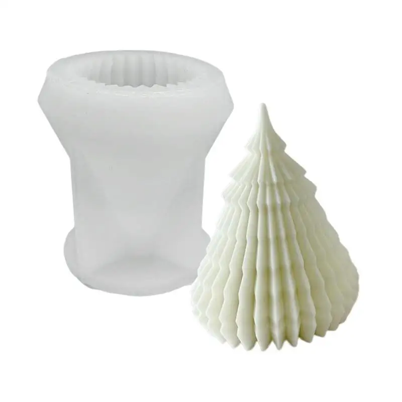 3D Christmas Tree Candle Mold Good Softness And Toughness Soap Mould Geometric 3D Christmas Tree Silicone Mould For Clay Soap
3D Christmas Tree Candle Mold Good Softness And Toughness Soap Mould Geometric 3D Christmas Tree Silicone Mould For Clay Soap