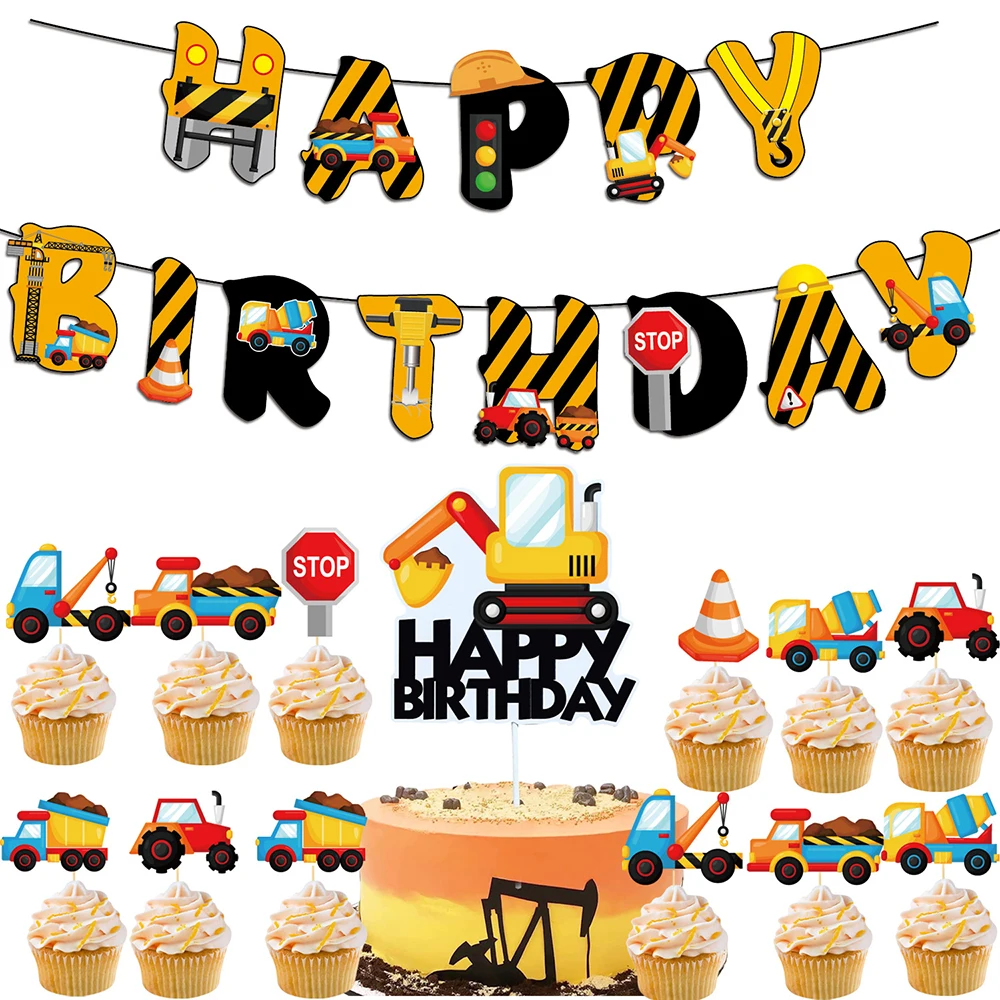 Строительный автомобиль украшения для дня рождения экскаватор с днем рождения баннер торт Топпер украшение день рождения мальчика
Строительный автомобиль украшения для дня рождения экскаватор с днем рождения баннер торт Топпер украшение день рождения мальчика