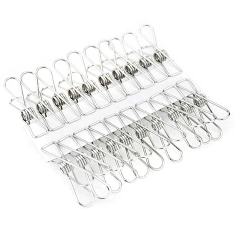 HOT Stainless Steel Clips Clothes Pins Pegs Holders Clothing Clamps Sealing Clip Household Clothespin Clips For Hangers
HOT Stainless Steel Clips Clothes Pins Pegs Holders Clothing Clamps Sealing Clip Household Clothespin Clips For Hangers