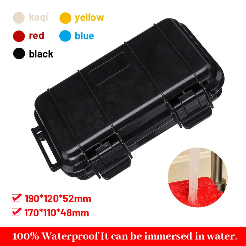 2 Size Outdoor Shockproof Waterproof Boxes Survival Airtight Case Holder Storage Matches Tools Travel Sealed Containers 4 Colors
2 Size Outdoor Shockproof Waterproof Boxes Survival Airtight Case Holder Storage Matches Tools Travel Sealed Containers 4 Colors